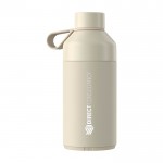 Botella de acero inoxidable reciclado doble pared 750ml Ocean Bottle color arena vista impresa logo 2