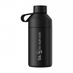 Botella de acero inoxidable reciclado doble pared 750ml Ocean Bottle color negro vista impresa logo 2