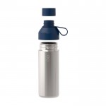 Botella hecha de materiales reciclados con taza 620ml Ocean Bottle color azul marino segunda vista