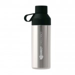 Botella hecha de materiales reciclados con taza 620ml Ocean Bottle color negro vista impresa logo 2