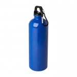 Botella de acero inoxidable reciclado con mosquetón 750ml color azul real