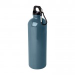 Botella de acero inoxidable reciclado con mosquetón 750ml color azul cian
