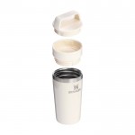 Taza de viaje de acero con tapa hermética 350ml Stanley Café-To-Go color beige segunda vista