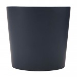Taza de cerámica con acabado mate y asa en forma cuadrada 370ml color azul marino segunda vista frontal