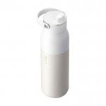 Botella térmica de acero inoxidable con filtro y tapa desmontable 1L LARQ Swig Top color blanco
