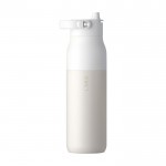 Botella térmica de acero inoxidable con filtro y tapa desmontable 1L LARQ Swig Top color blanco segunda vista frontal