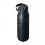 Botella térmica de acero inoxidable con filtro y tapa desmontable 1L LARQ Swig Top color negro
