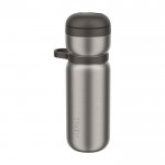 Botella deportiva térmica de acero inoxidable 600ml Mepal Twist color negro segunda vista frontal