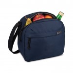 Bolsa térmica portátil de material reciclado de capacidad 9 latas color azul marino segunda vista