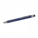 Bolígrafo de aluminio con mango de papel enrollado tinta azul color azul tercera vista