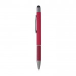 Bolígrafo de aluminio con mango de papel enrollado tinta azul color rojo primera vista