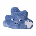 Peluche reversible en forma de nube con dos estados de ánimo color blanco/azul tercera vista