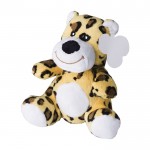 Leopardo pequeño de peluche con etiqueta y ojos bordados color multicolor tercera vista