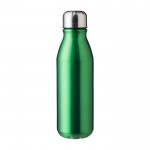 Botella de aluminio reciclado con tapón de rosca de acero 550ml color verde primera vista