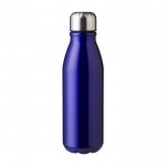 Botella de aluminio reciclado con tapón de rosca de acero 550ml color azul primera vista