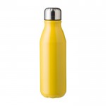 Botella de aluminio reciclado con tapón de rosca de acero 550ml color amarillo primera vista