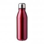 Botella de aluminio reciclado con tapón de rosca de acero 550ml color rojo primera vista