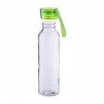 Botella de cristal con tapón y correa de silicona a juego 500ml color verde claro cuarta vista