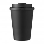 Vaso de plástico con tapa de rosca y apertura para beber 350ml color negro primera vista