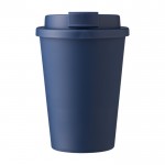 Vaso de plástico con tapa de rosca y apertura para beber 350ml color azul marino primera vista