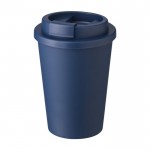 Vaso de plástico con tapa de rosca y apertura para beber 350ml color azul marino quinta vista