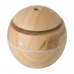 Humidificador de ABS con aspecto de madera y luces LED de colores color marrón cuarta vista