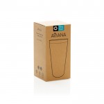 Vaso térmico de acero reciclado con aislamiento al vacío 500ml color negro segunda vista con caja
