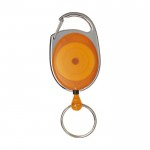 Original llavero mosquetón clip extensible color naranja segunda vista frontal