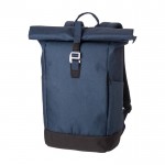 Mochila roll-top para portátil con tirantes acolchados 15'' color azul segunda vista