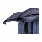 Mochila roll-top para portátil con tirantes acolchados 15'' color azul octava vista