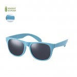 Gafas de sol hechas de caña de trigo con lente negro UV400