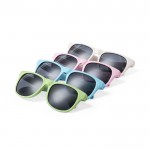 Gafas de sol hechas de caña de trigo con lente negro UV400 tercera vista