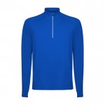 Sudadera técnica de poliéster reciclado 200 g/m2 Roly Direct Estambul color azul real segunda vista