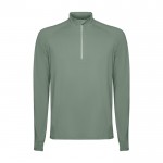 Sudadera técnica de poliéster reciclado 200 g/m2 Roly Direct Estambul color verde oliva segunda vista