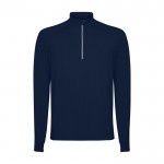 Sudadera técnica de poliéster reciclado 200 g/m2 Roly Direct Estambul color azul marino segunda vista