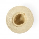 Sombrero de ala ancha con cinta color natural segunda vista