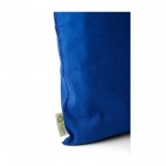 Bolsa de algodón 100% reciclado en varios colores 120 g/m2 color azul cuarta vista
