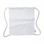 Mochila de cuerdas algodón 100% reciclado y cuerdas naturales 120 g/m2 color blanco primera vista