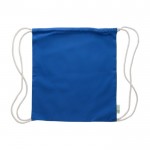 Mochila de cuerdas algodón 100% reciclado y cuerdas naturales 120 g/m2 color azul séptima vista