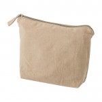 Neceser de algodón reciclado con cremallera a juego 280 g/m2 color caqui primera vista