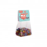 Bolsa de mini chocolates con cabecera personalizable 50g color transparente