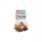 Bolsa de mix de gominolas con cabecera personalizable 50g color transparente