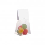 Bolsa de gominolas azucaradas con cabecera personalizable 50g color transparente segunda vista