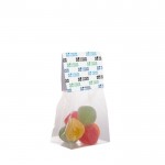Bolsa de gominolas azucaradas con cabecera personalizable 50g color transparente vista principal
