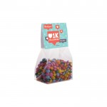 Bolsa de mini chocolates con cabecera personalizable 100g color transparente