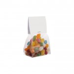 Bolsa de surtido de Jelly Beans con cabecera personalizable 100g color transparente segunda vista