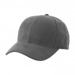 Gorra de 6 paneles poliéster con cierre de hebilla metálica 110 g/m2 color gris primera vista