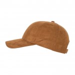 Gorra de 6 paneles poliéster con cierre de hebilla metálica 110 g/m2 color marrón tercera vista