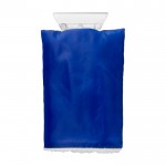 Raspador de hielo con guante protector y acolchado interior color azul vista frontal