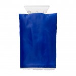 Raspador de hielo con guante protector y acolchado interior color azul segunda vista frontal